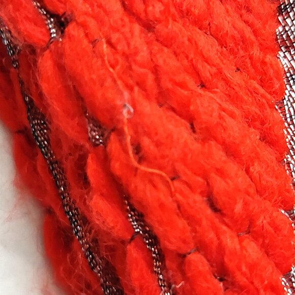 LOUIS VUITTON LV Classic Vintage Red & Metallic Silver Monogram Scarf VWT - Picture 12 of 14